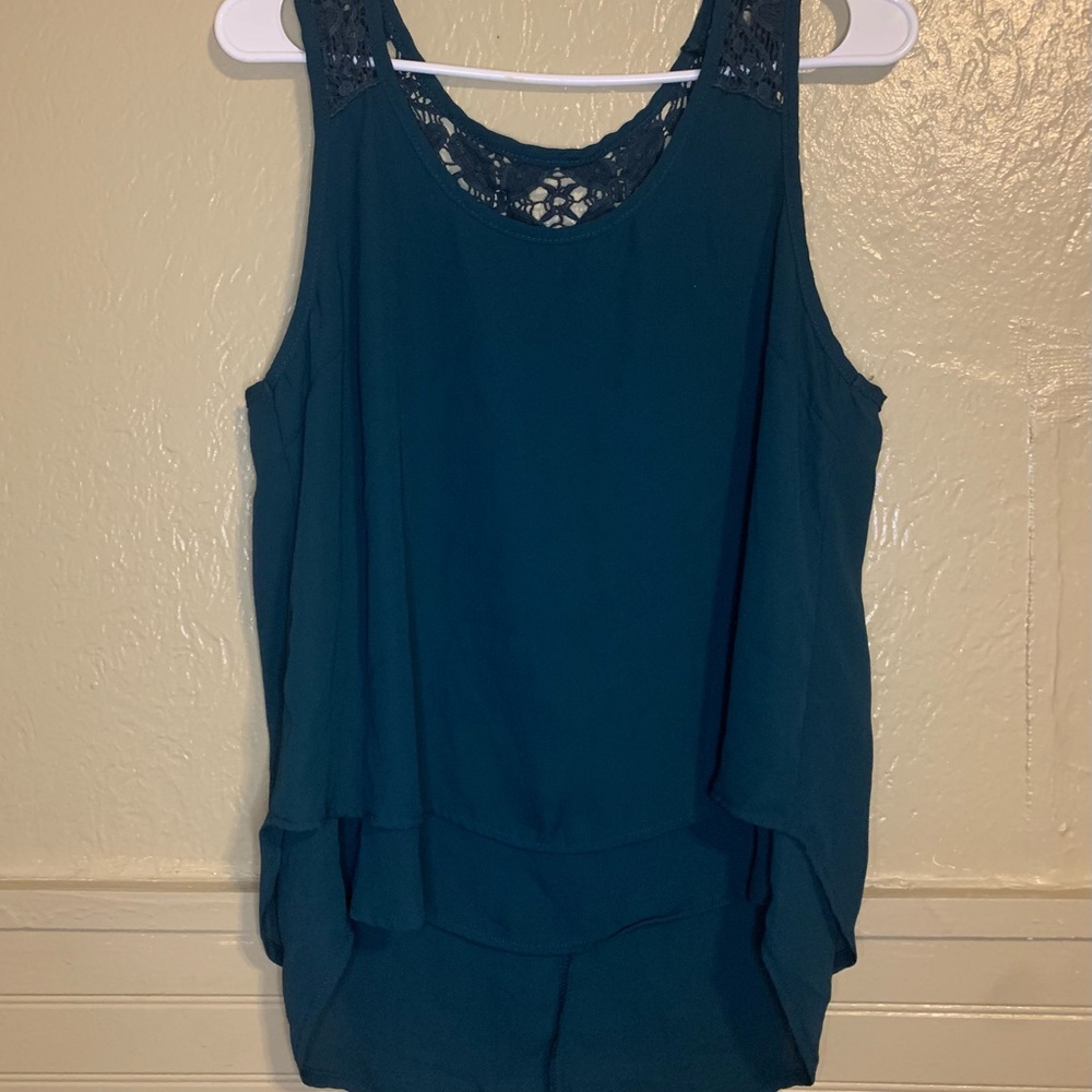 Charlotte Russe Teal Sleeveless Top